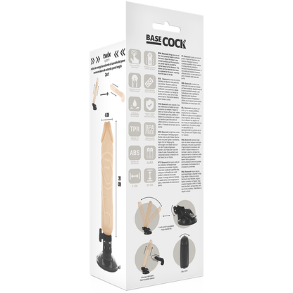 Basecock realistico vibratore telecomando carne 20cm