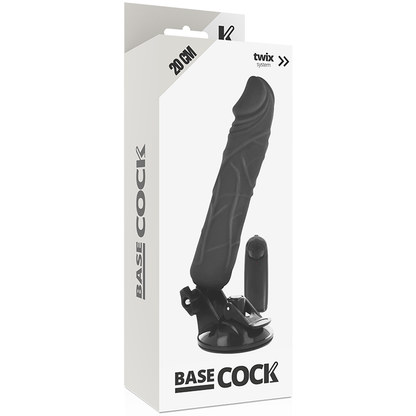 Base vibratore realistico telecomando nero 20cm