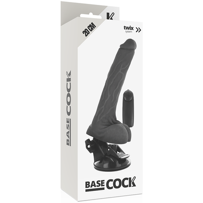 Base vibratore realistico telecomando nero 20cm