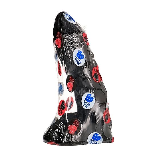 Dildo All black con venature 23 cm