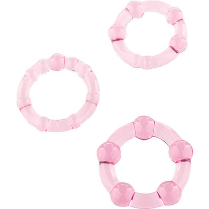 Sevencreations insieme di tre anelli di pene rosa