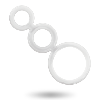 Addicted toys set  anillos pene y testiculos clear