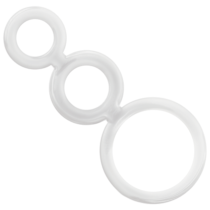 Addicted toys set  anillos pene y testiculos clear