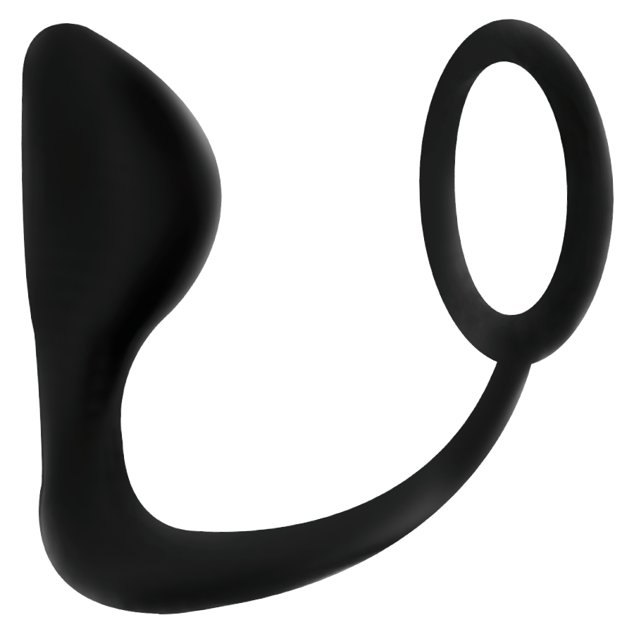 Plug anale con giocattoli addicted con anello pene nero