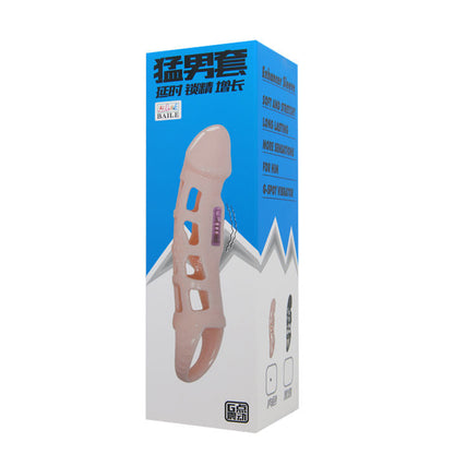 Baile funda extensora pene con vibracion y strap 13.5 cm