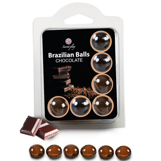 Secretplay set 6 palline brasiliane cioccolato