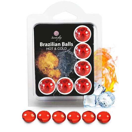 Secretplay set 6 palline brasiliane effetto caldo e freddo
