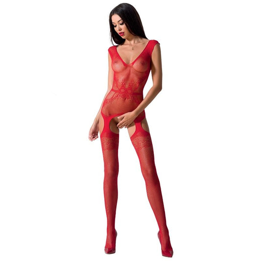 Passion woman bs062 bodystocking rosso taglia unica