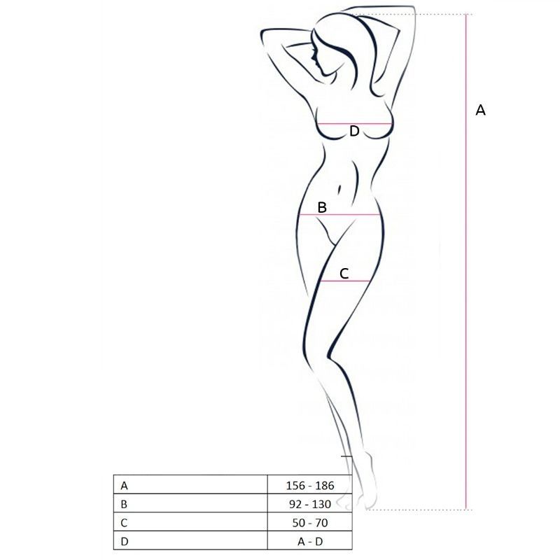 Bodystocking passion woman bs049 - nero taglia unica