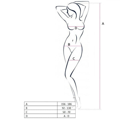 Passion woman bs055 bodystocking nero taglia unica