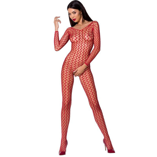 Bodystocking passion woman bs068 - rosso taglia unica