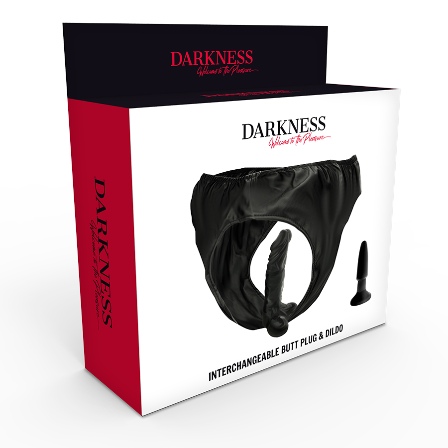 Darkness intercambiabile butt plug e dildo