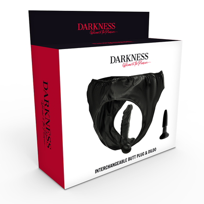 Darkness intercambiabile butt plug e dildo