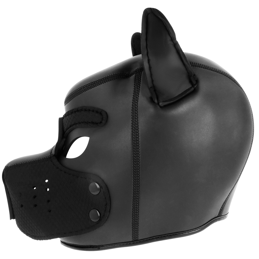 Darkness neoprene dog hood with removable muzzle l
