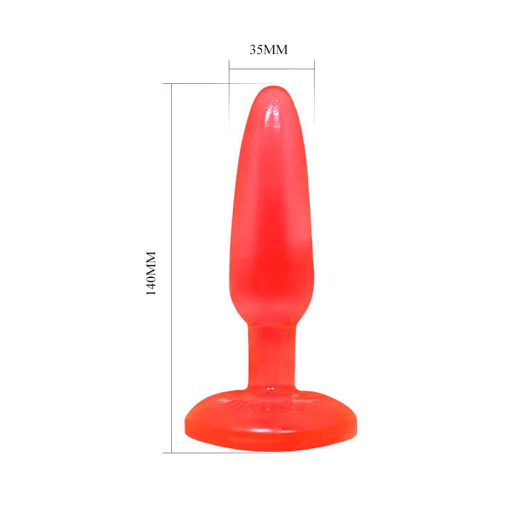 Plug anal tacto suave rojo 14.2