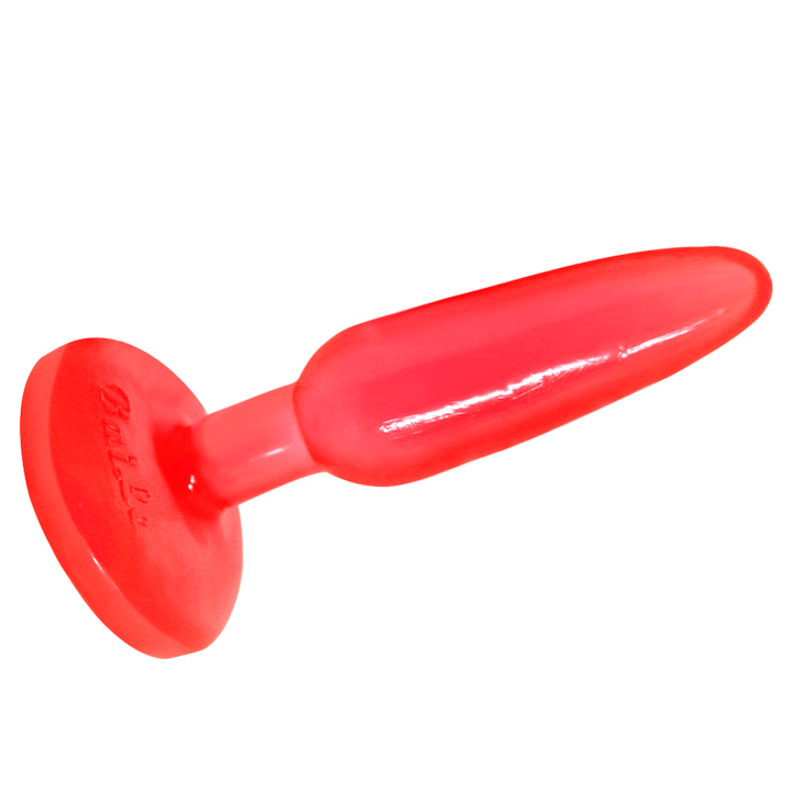 Plug anal tacto suave rojo 14.2
