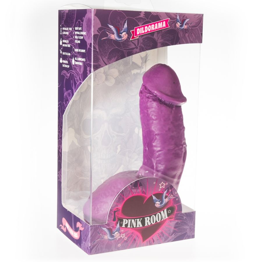 Camera rosa elian dildo realistico viola 17,5 cm