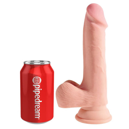DILDO REALISTICO KING COCK PLUS 3D TRIPLA DENSITA’ CON PALLINE 7,5” CARNE