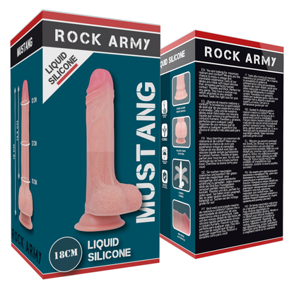 Dildo réaliste Rockarmy Mustang en silicone 18 cm