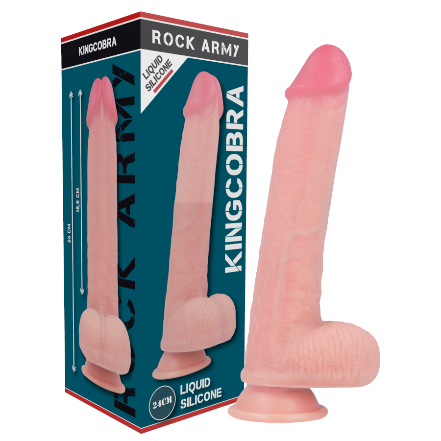 Dildo realistico Rockarmy Kingcobra Color Carne