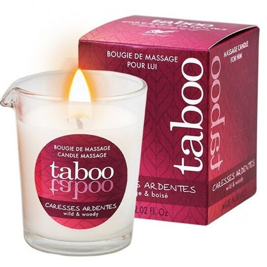 Taboo candela massaggio uomini accarezza ardenti odore felce