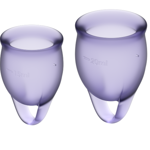 Coppette Mestruali Satisfyer Set Feel Confident 15 + 20 ml Viola