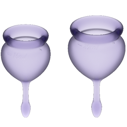 Coppette Mestruali Satisfyer Set Feel Good 15 + 20 ml Viola