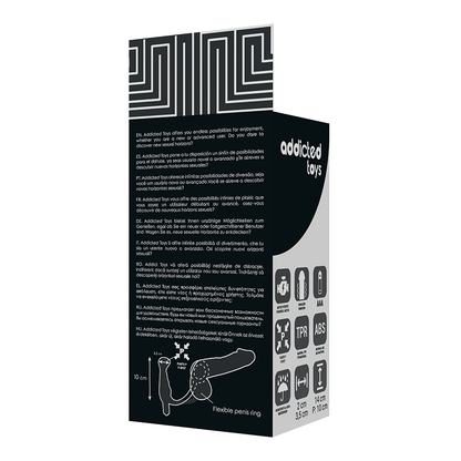 Vibratore di giocattoli addicted prost tico nero 10 cm