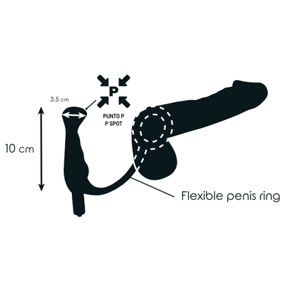 Vibratore di giocattoli addicted prost tico nero 10 cm