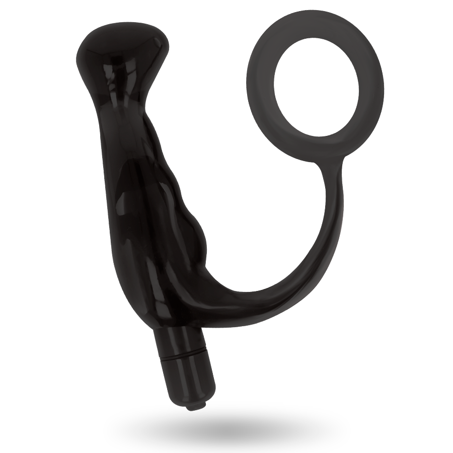 Vibratore di giocattoli addicted prost tico nero 10 cm