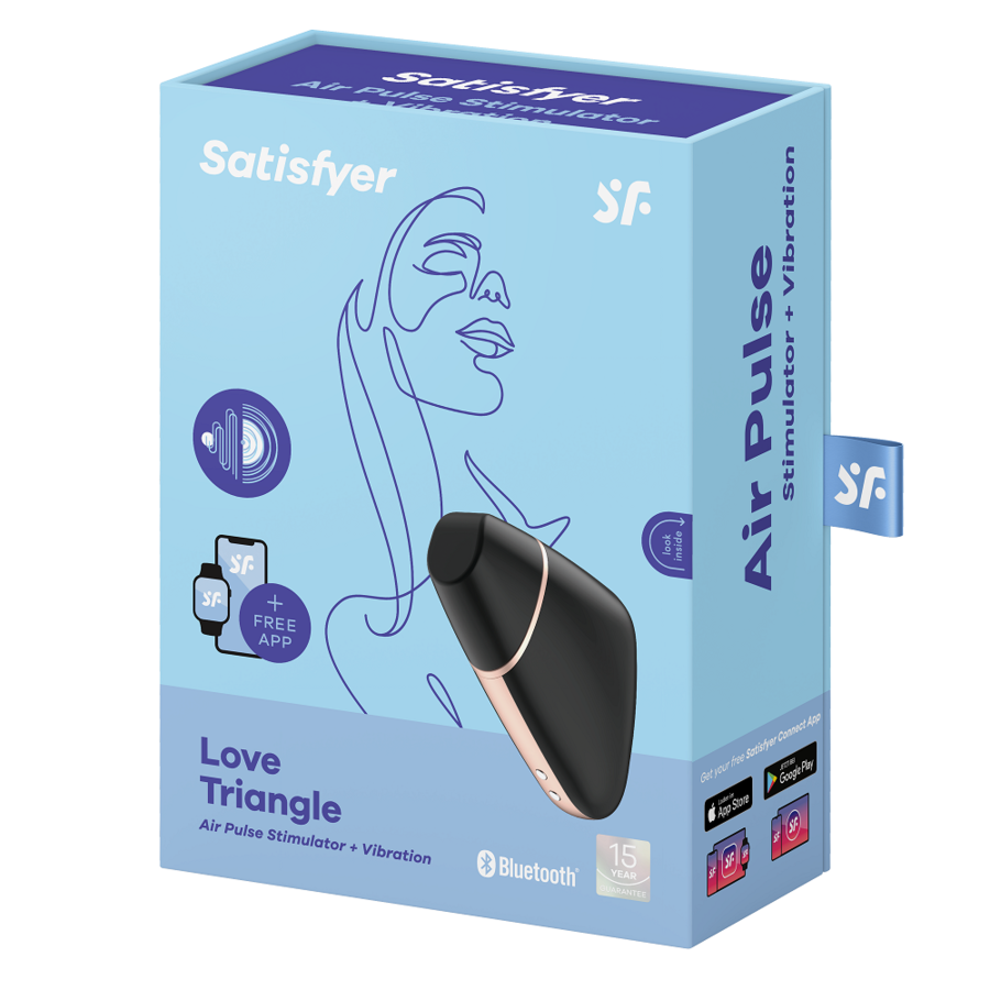 Succhia clitoride - Satisfyer Love triangle nero con app