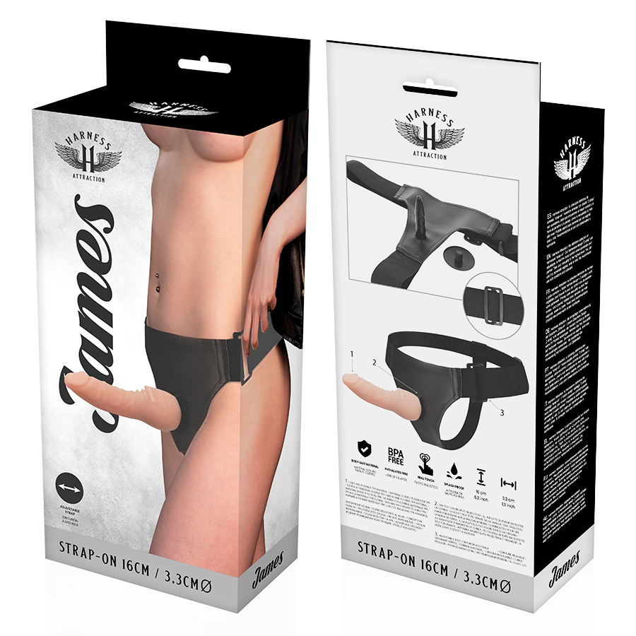Harnais godemichet Strap-on James 16 cm