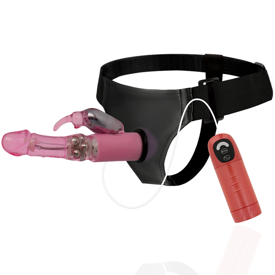 Strap-on dildo Harness attraction Daniel con vibrazione e rotazione 18 cm