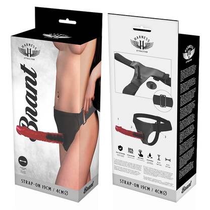 Strap-on dildo Harness attraction Brant 19 cm