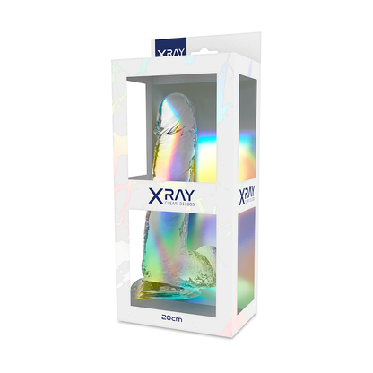 Xray clear dildo realista transparente 20cm x 4.5cm