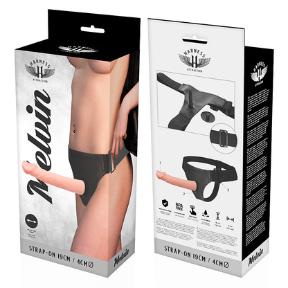 Strap-on dildo Harness attraction Melvin flesh 19 cm