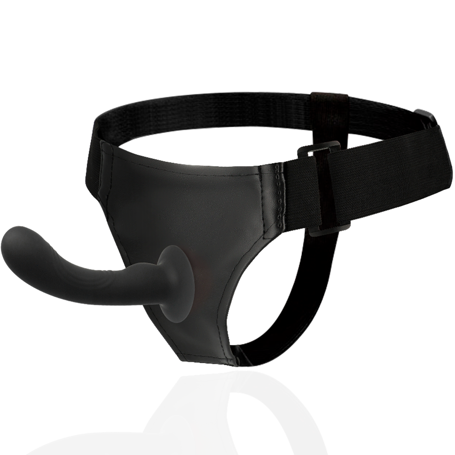Harnais pour gode ceinture pénétration g-spot 15,5 cm noir