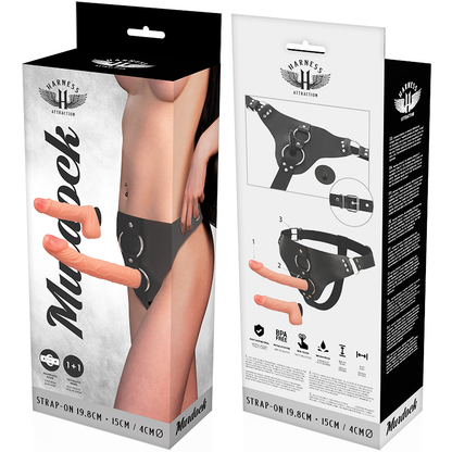 Strap-on godemichet Harnais attraction Murdock double godemichet réaliste