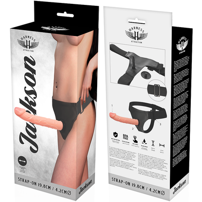 Strap-on dildo Harness attraction Jackson 19,8 cm