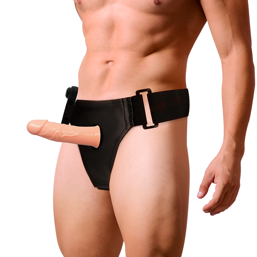 Harnais dildo strap-on vibrant Gregory 16,5 cm