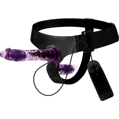 Strap on Harness attraction rodney doble con vibrazione e telecomando lunghezza 18 Nero