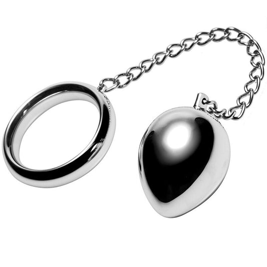 Cock ring in metallo 50mm + cadena con bola metal