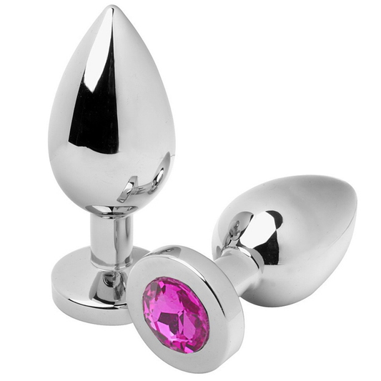 Tappo anale metallico diamante rosa piccolo 5.71cm