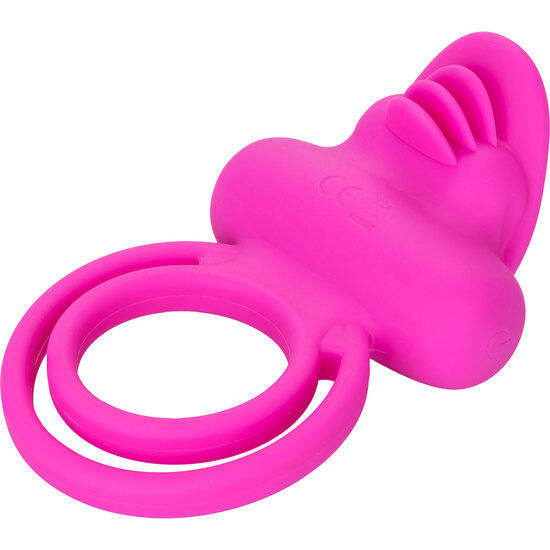 Anello Vibrante California Exotics Dual Clit Flicker Rosa