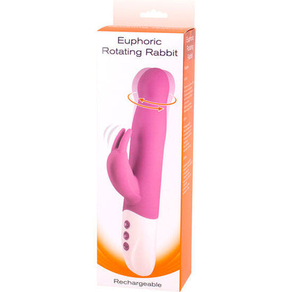 Vibratore Rabbit Seven Creations Ephoric Rotating Rabbit Rosa e Bianco