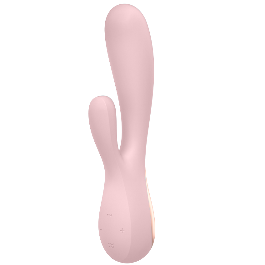 Vibratore rabbit - Mono flex rosa con app