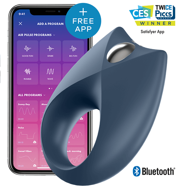 Anello vibrante Satisfyer Royal one con app blu