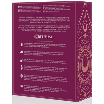 Palline vaginali Rithual Nisha con vibrazione bordeaux