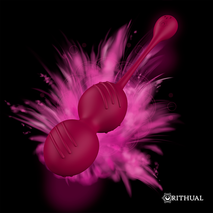 Palline vaginali Rithual Nisha con vibrazione bordeaux