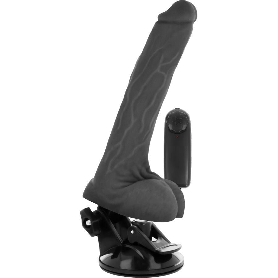 Base vibratore realistico telecomando nero 20cm
